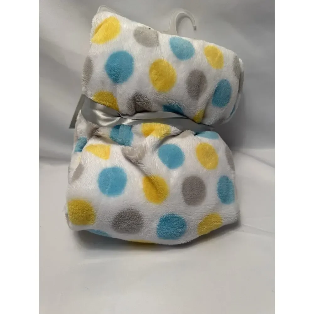 Baby Gear Lion Fleece Baby Blanket and Lovey Gift‎ Set Blue Yellow White New